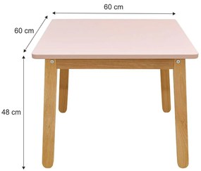 Masuta copii Woody roz L60 cm
