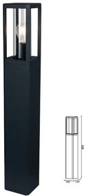 Stalp iluminat exterior IP65 NEVADA gri H-80cm, MA-8901