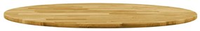 245984 vidaXL Blat de masă, lemn masiv de stejar, rotund, 23 mm, 700 mm