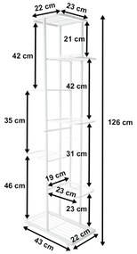 Suport pentru flori 4Home Level, alb