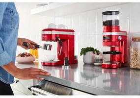 Rasnita de cafea electrica Artisan KitchenAid 5KCG8433ECA, 150W, 340 g, 70 trepte de macinare, Oprire automata, Apple Candy Red