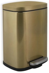 Coș de gunoi auriu mat cu pedală din oțel 5 l Akira – Spirella