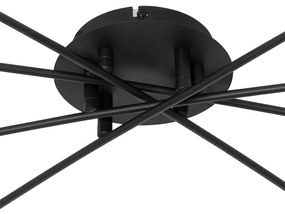 Plafonieră modernă neagră cu auriu cu 8 lumini - Athens Wire