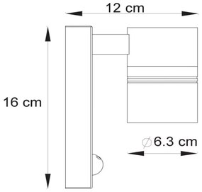 Lucide 14866/05/30 - LED Lampă exterior cu senzor ARNE-LED 1xGU10/5W/230V