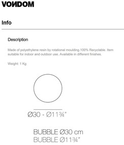 Corp de iluminat LED decorativ exterior Bubbles diametru 30cm