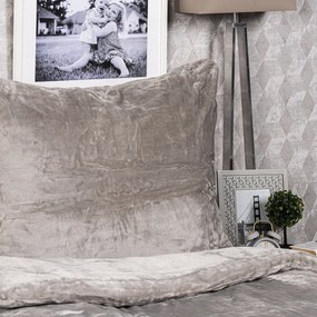 Lenjerie de pat din microflanel 4Home gri, 160 x 200 cm, 70 x 80 cm