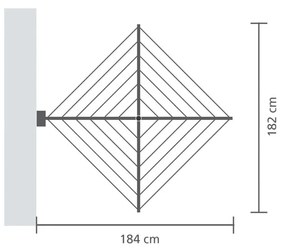 Uscător de rufe pentru grădină/de perete WallFix 24m – Brabantia