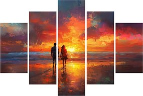 Tablou - Plimbare pe plajă (150x105 cm)