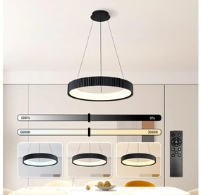 Brilagi FALCON MODERN - lustră LED reglabilă suspendată pe cablu, 54W, 230V, 60 cm, negru, telecomandă inclusă