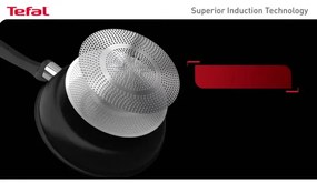 Tefal G2551972 PW28 M PAVOT IND UNLIMITED NOIR, 28 cm, Thermo-Signal, strat de titan anti-zgârieturi, inducție, negru
