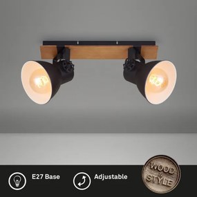 Spot Briloner 2742-025 SPOTLIGHT 2xE27/40W/230V negru