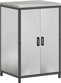 vidaXL Depozitare pentru bucătărie Argintiu 60 x 50 x 92 cm Oțel