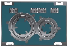 Placa de actionare Geberit Sigma 21, personalizabila, inele crom - GEB115.884.00.1