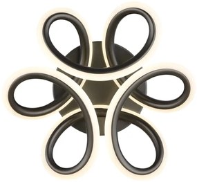 Plafonieră LED Globo 67386-24A MELISAND LED/24W/230V d. 26 cm negru