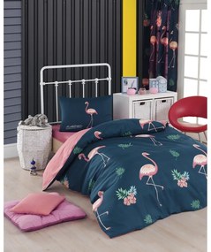 Lenjerie de pat pentru copii albastru-închis/roz pentru pat de o persoană 140x200 cm Big Filamin – Mijolnir