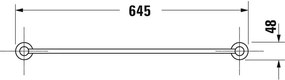 Duravit D-Code Suport prosop baie tip bara 60 cm