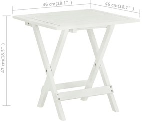 Masa pliabila de gradina Culoare alba, KENON