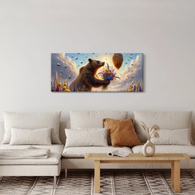 Tablou - Ursul și albinele (120x50 cm)