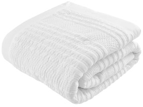 Cuvertură albă matlasată pentru pat dublu 220x220 cm Lennon Stripe – Catherine Lansfield