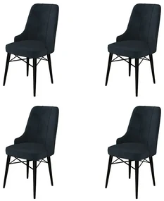Set de scaune de sufragerie Pare Anthracite andBlack, 4 buc., 4 buc