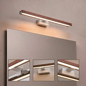 Brilagi - LED Iluminare oglindă pentru baie 3 în 1 WOODY MIRROR LED/12W/230V IP44 alb/stejar/cireș