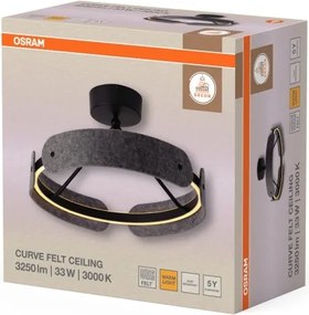Osram - Plafonieră aplicată LED DECOR CURVE, 33W/230V, Ø 43 cm, gri