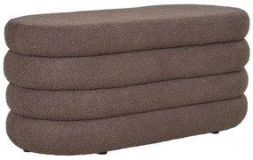 Bancă maro cu tapițerie din țesătură bouclé Dartford – House Nordic