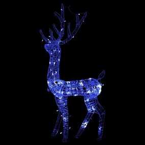 Decoratiune de Craciun ren 140 LED-uri albastru 120 cm acril 1, Albastru, 70 x 41 x 120 cm