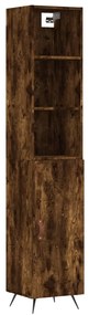 3189610 vidaXL Dulap înalt, stejar fumuriu, 34,5x34x180 cm, lemn prelucrat