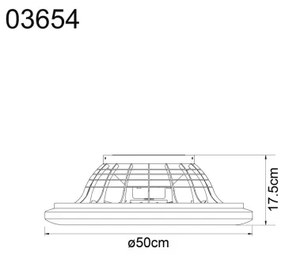 Ventilator LED dimabil de tavan Globo 03654 CORUSSO LED/40W/230V 3000-6500K + telecomandă