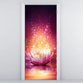Fototapet pentru ușă - floare de lotus (95x205cm)