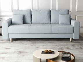 Canapea extensibilă dumonde cu ladă de depozitare si sezut confortabil din spuma high-density, Kronos Zoom Gri 210x100 cm