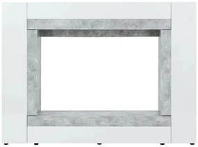 Mobilier living Warsa (Alb + Alb lucios + beton). 1069342