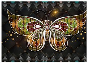 Tablou pe sticlă - Fluture magic (70x50 cm)