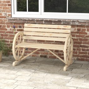 Outsunny Banca Country Fonta 127×60×85 cm – 2‑locuri cu Cotiere Rotative Neagra | Aosom Romania