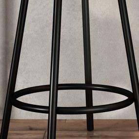 HOMCOM Set de 3 piese pentru bucatarie cu bar si 2 scaune, Set de bucatarie compact cu rafturi laterale, MDF, Metal, Stejar | Aosom Romania