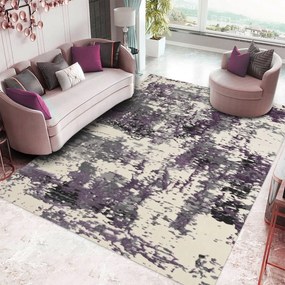 Covor Modern Living, Dormitor Dreptunghiular Milano 0566B Lila (Alege dimensiunea: 60 x 130)