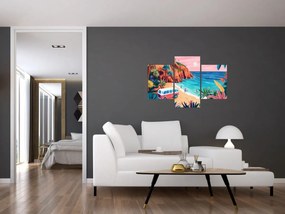 Tablou - Rulotă la ocean (90x60 cm)