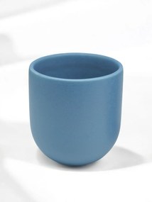 Pahar Cafea NOVUM Velaris Blue Moon 250 ml (Luna Albasta Mat) - Gresie Ceramica Glazurata Manual