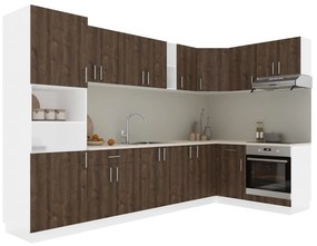 Set haaus V35, Stejar Bronz/Alb, Blat Thermo 28 mm, L 320 x 160 cm