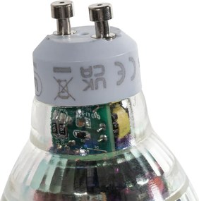 Set de 5 becuri LED GU10 50mm reglabile, clare, 2,5W, 450 lm, 3000K