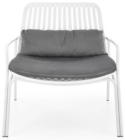 Scaun de gradina Melby, gri/alb
