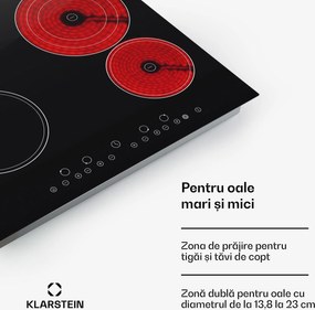 Klarstein Virtuosa aragaz cu placă ceramică construit cu Plita 4 zone sticlă ceramică 59x52cm 6500W