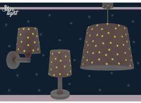 Lustră pentru copii STAR LIGHT 1xE27/60W/230V roz Dalber 82212S