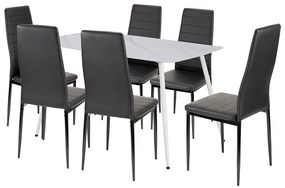 Jenna 6+1 set de sufragerie negru