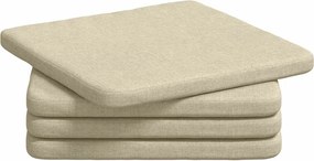vidaXL Perne de Șezut 4 pcs Crem 40 x 40 x 3 cm țesătură