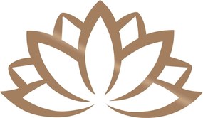 Decoratiune perete LOTUS FLOWER 2, bej, metal, 60x35 cm