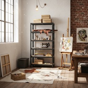 Raft cu capacitate mare HEAVY, max. 875kg, 90x40x180cm, negru Jurhan