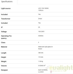 Plafoniera LED moderna SIDE 15W negru/auriu 62142