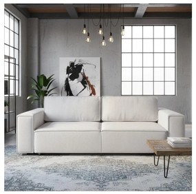 Canapea extensibilă RONDA, 3 locuri, cu spațiu de depozitare, bej